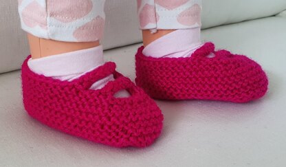 Andrea - Baby shoes or slippers with i-cord bars