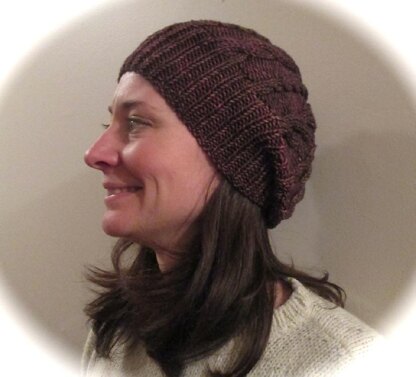 Cabled Slouch Cap