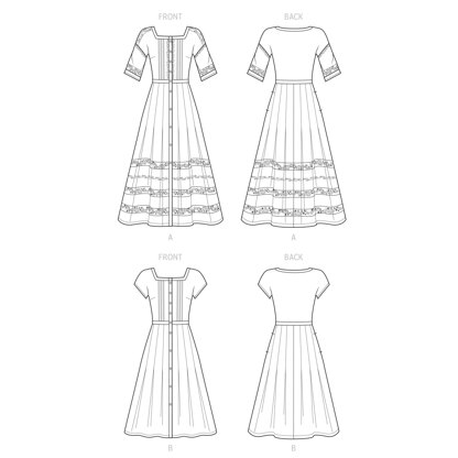 Simplicity Misses' Dresses S9542 - Paper Pattern, Size A (8-10-12-14-16-18-20)
