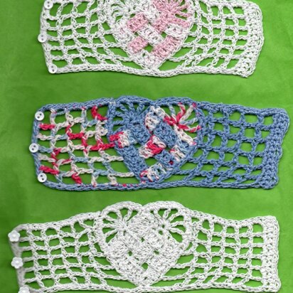 Woven Crochet Heart Bracelet