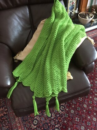 Wavy chevron shawl