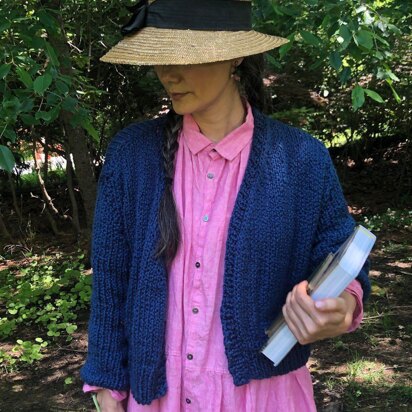 Rhinebeck Cardigan in Loopy Mango Summer Cotton - Downloadable PDF