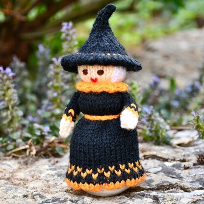 Judy the Witch Egg Cosy Knitting Pattern - Doll Knitting Pattern.