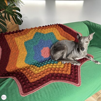 Nebula Bobble Star Dark Rainbow Blanket
