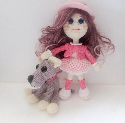 Rosie Doll And Puppy Amigurumi