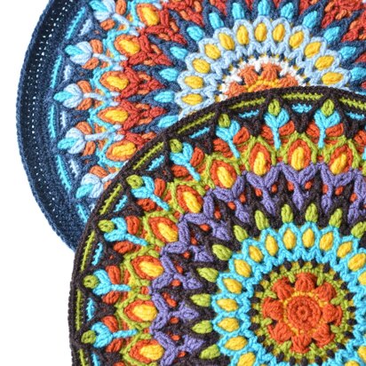 Spanish Mandala Pillow overlay crochet