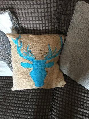 Beginner Stag Head Cushion Cover