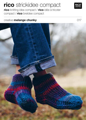 Slipper Socks in Rico Creative Melange Chunky - 017