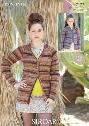 Cardigans in Sirdar Divine - 7177 - Downloadable PDF