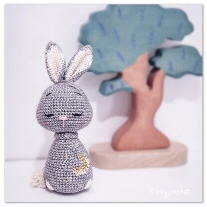 Rocky sleeping dwarf bunny crochet