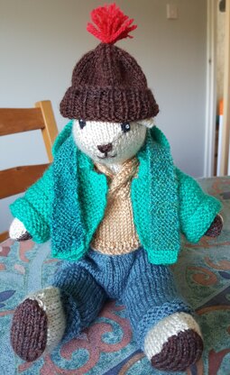 Thomas bear. Dressed 9" height