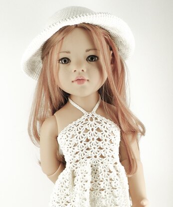 GOTZ 18/19" Doll Margaret Dress & Bow Hat