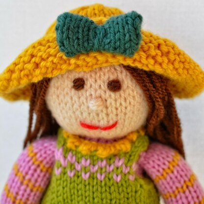 Tulip Rag Doll Knitting Pattern - Toy Knitting Pattern