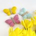 Crochet butterfly keychain pattern Amigurumi keyring bag charm Car mirror hanging decor