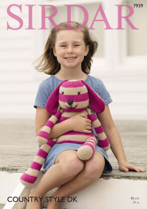 Rabbit Soft Toy in Sirdar Country Style DK - 7939 - Downloadable PDF