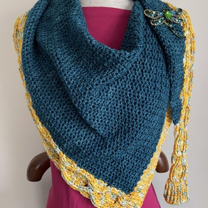 Honeycomb Asymmetrical Scarf