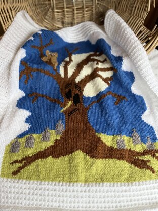 Old Spooky Tree baby blanket