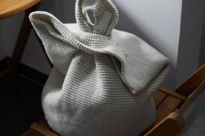 Single crochet round grocery bag