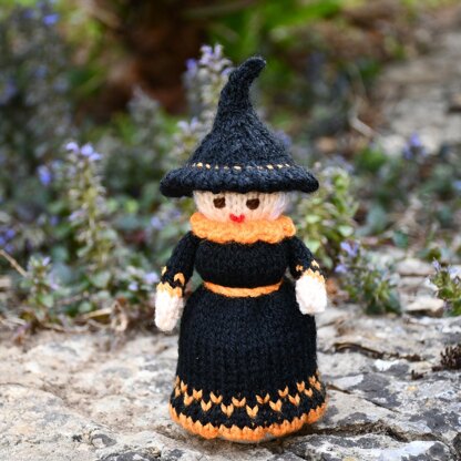 Judy the Witch Egg Cosy Knitting Pattern - Doll Knitting Pattern.