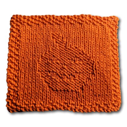 Oct: Jack-o'-Lantern Washcloth