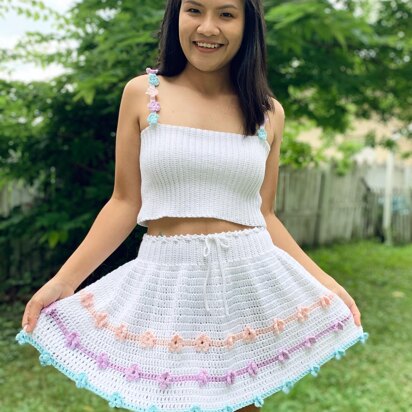 Crochet Summer Top and Skirt Set