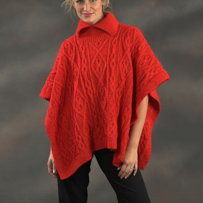 Ladies Square Poncho in Plymouth Yarn Holiday Lights - 2153