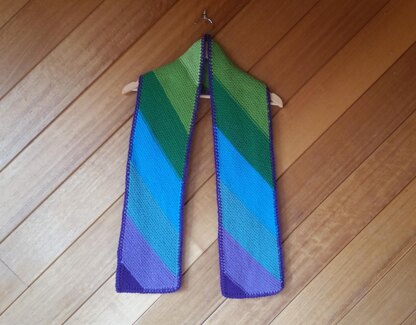 Peacock Stripe Scarf