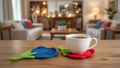 Crochet Tulip Flower Coaster Pattern | PDF + Video Tutorial