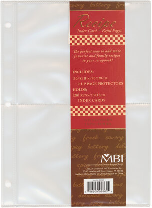 MBI Recipe 2-Up Refill Pages 10/Pkg - (20) 5"X7" Pockets