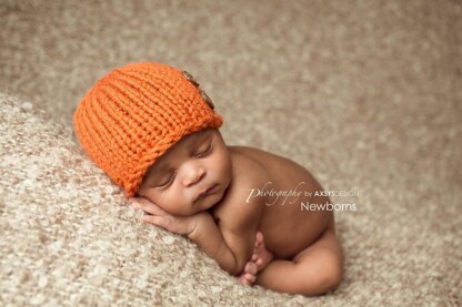 Baby Pumpkin Hat, Newborn Pumpkin Hat
