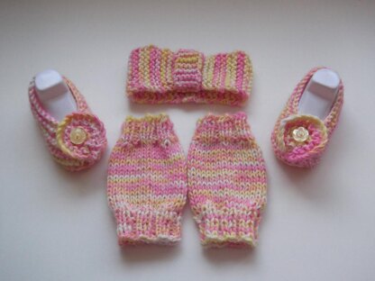 Pretty Headband, Leg Warmers and Shoes Pattern