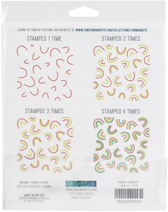 Concord & 9th Clear Stamps 6"X6" - Rainbow Turnabout