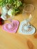 Lacey heart coasters