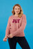 Joy Sweater - Free Jumper Knitting Pattern for Women in Paintbox Yarns 100% Wool Chunky Superwash by Paintbox Yarns