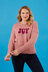 Joy Sweater - Free Knitting Pattern for Women in Paintbox Yarns 100% Wool Chunky Superwash by Paintbox Yarns