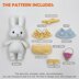 Dress-up Bunny Amigurumi Tulip Outfit set crochet pattern # DUBA-01.02 | cute rabbit crochet toy, crochet plushie, removable clothes doll