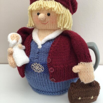 Molly the midwife tea cosy