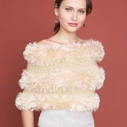 Capelet in Lion Brand Jiffy and Fun Fur - 60784A