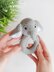 Crochet elephant baby rattle