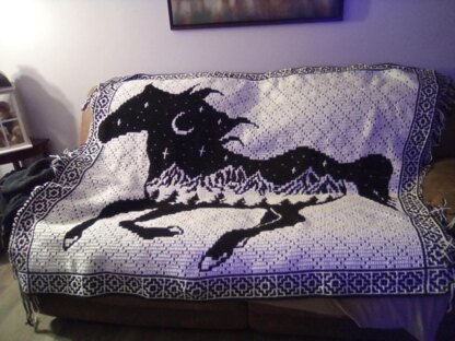 Wild Spirit Horse Mosaic Blanket