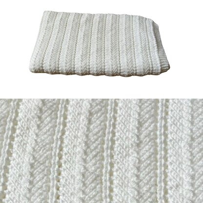 2 Baby Blankets, Lacy Lanes & Triangles