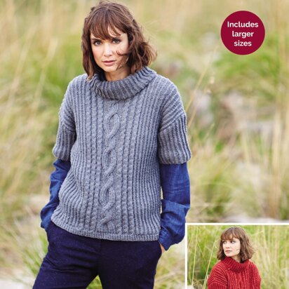 Sweater in Hayfield Bonus Aran with Wool - 8233 - Downloadable PDF