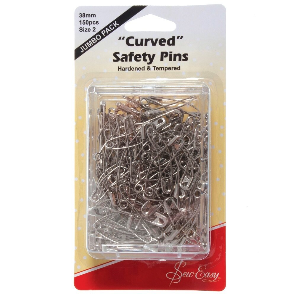 Sew Easy Curved Safety Pins - Lavender Quilting Farm