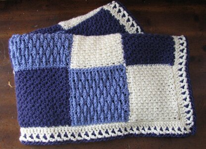 Textured Patchwork Baby Afghan