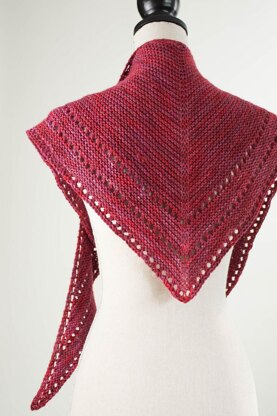 Garnet Eyelets Shawl