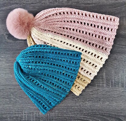 Eyelet Rib Beanie