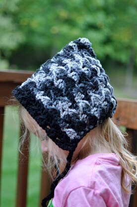 Diagonal Spike Stitch Pixie Bonnet