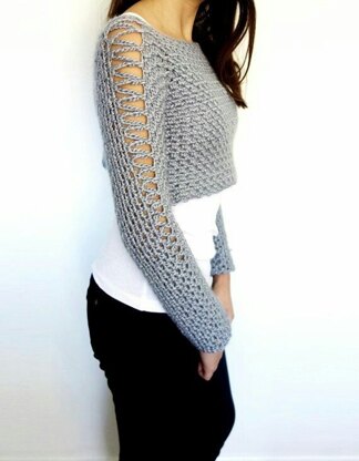 Laced Shoulders Sweater