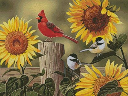Sunflowers and Songbirds - #14409-ARTL