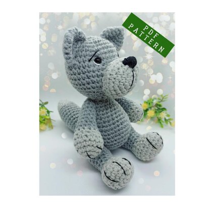 Crochet wolf amigurumi pattern